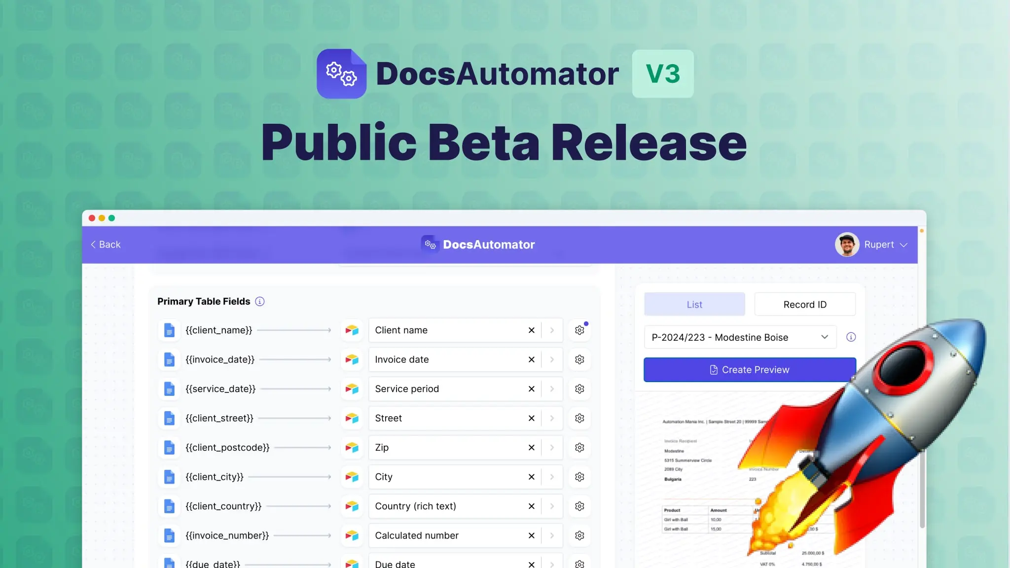 DocsAutomator v3 Public Beta Release