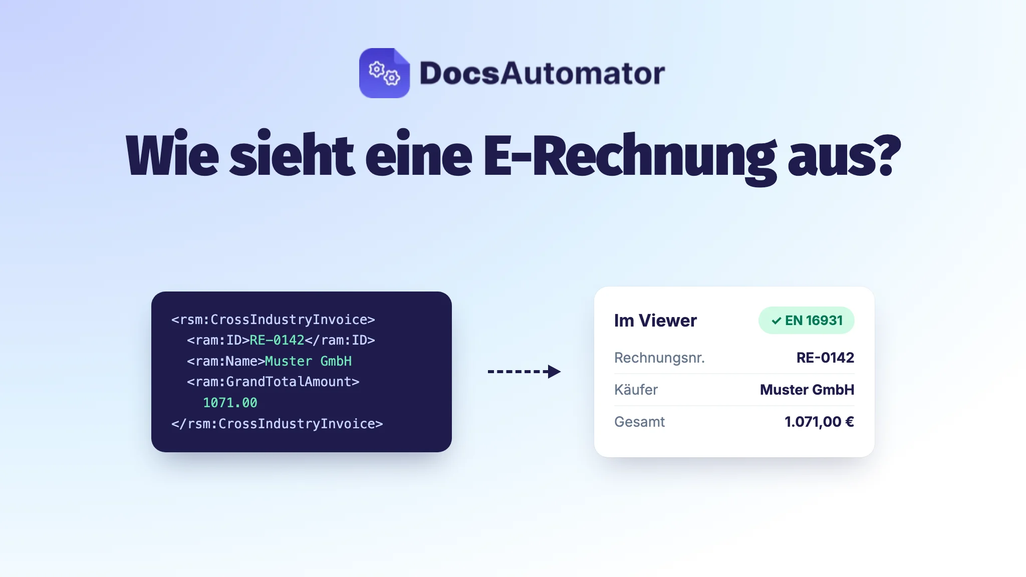 Wie sieht eine E-Rechnung aus? Mit Beispiel