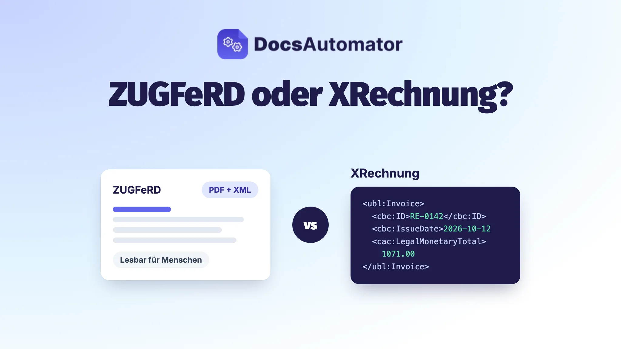 ZUGFeRD oder XRechnung? Unterschied erklärt