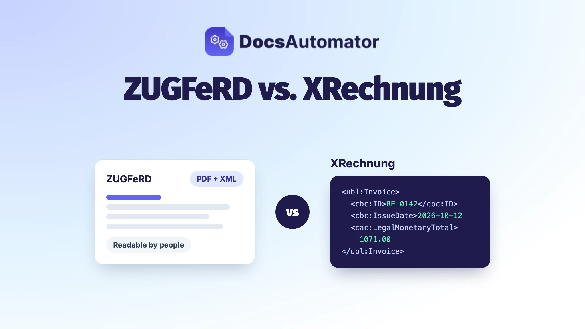 ZUGFeRD vs. XRechnung: Differences Explained