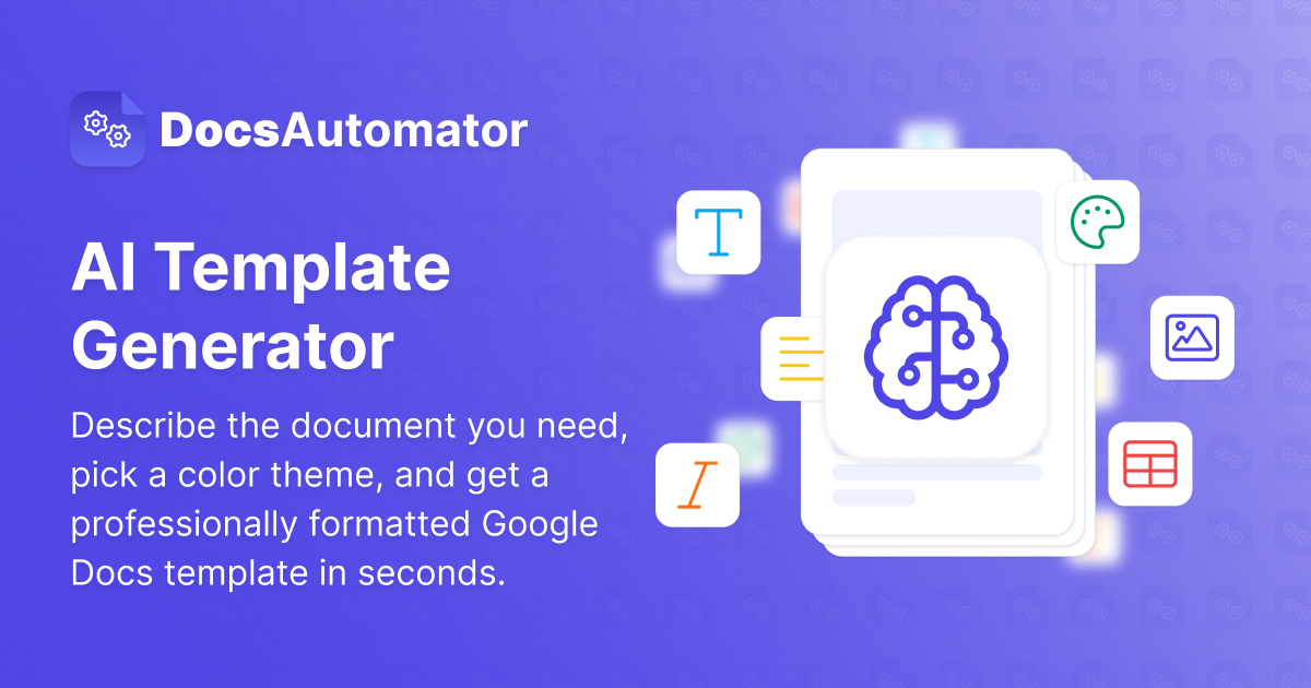 Free AI Word Document Template Generator | DocsAutomator