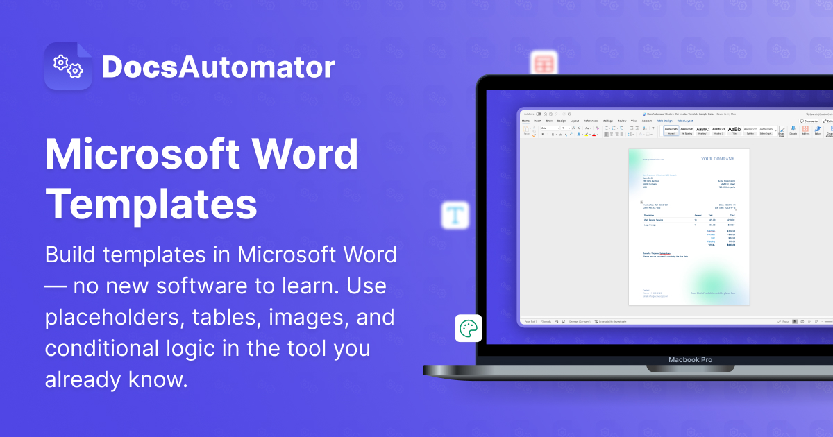 Microsoft Word Template Automation — Generate .docx Documents ...